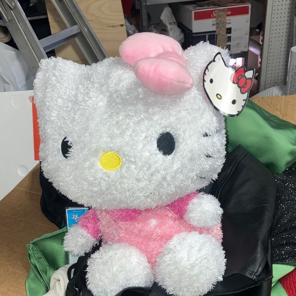 Hello Kitty Pink and White Stuffed Animal - Picture 3 of 6